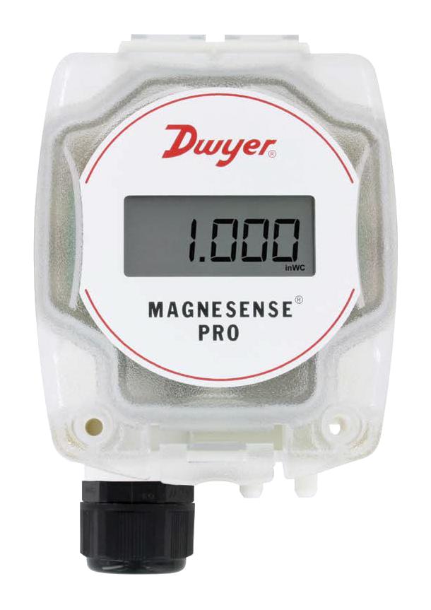 DWYER MSXP-U12-PA-LCD Pressure Transmitter, LCD Display, 1.25 kPa