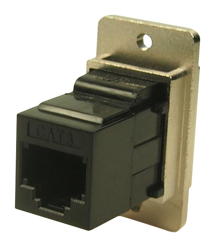 MULTICOMP PRO MP-CP30724M440 In-Line Adapter, Cat3, Nickel Frame, Adapter, In-Line, RJ12, RJ12, MP Dual Slim Feedthrough Series