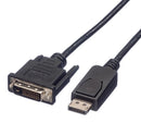 ROLINE 11.04.5611 Audio / Video Cable Assembly, DisplayPort Plug, DVI-D Plug, 9.8 ft, 3 m, Black GTIN UPC EAN: 7611990186334