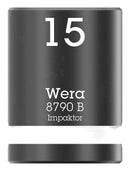 WERA 05005506001 Socket, Hexagonal, Impaktor, 3/8" Drive, 15mm AF, 30mm L