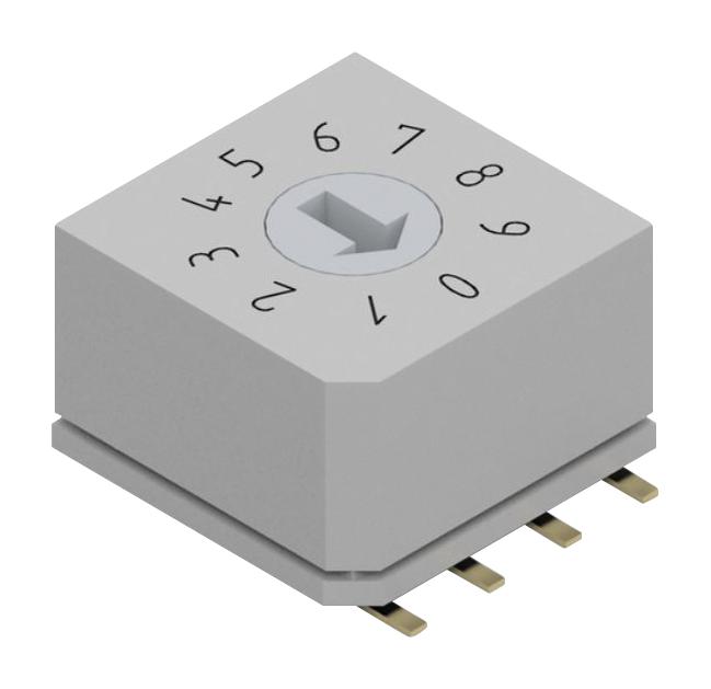 WURTH ELEKTRONIK 428511310816 Rotary Coded Switch, IP67, WS-ROSV Series, Surface Mount, 16 Position, 42 VDC, Hexadecimal, 150 mA