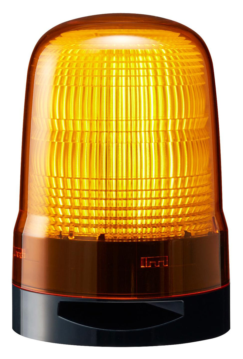 PATLITE SL10-M1KTB-Y Beacon, Flashing, Amber, 88 dB, Buzzer, 24 VDC, 100mm, IP66/NEMA 4X/NEMA 13