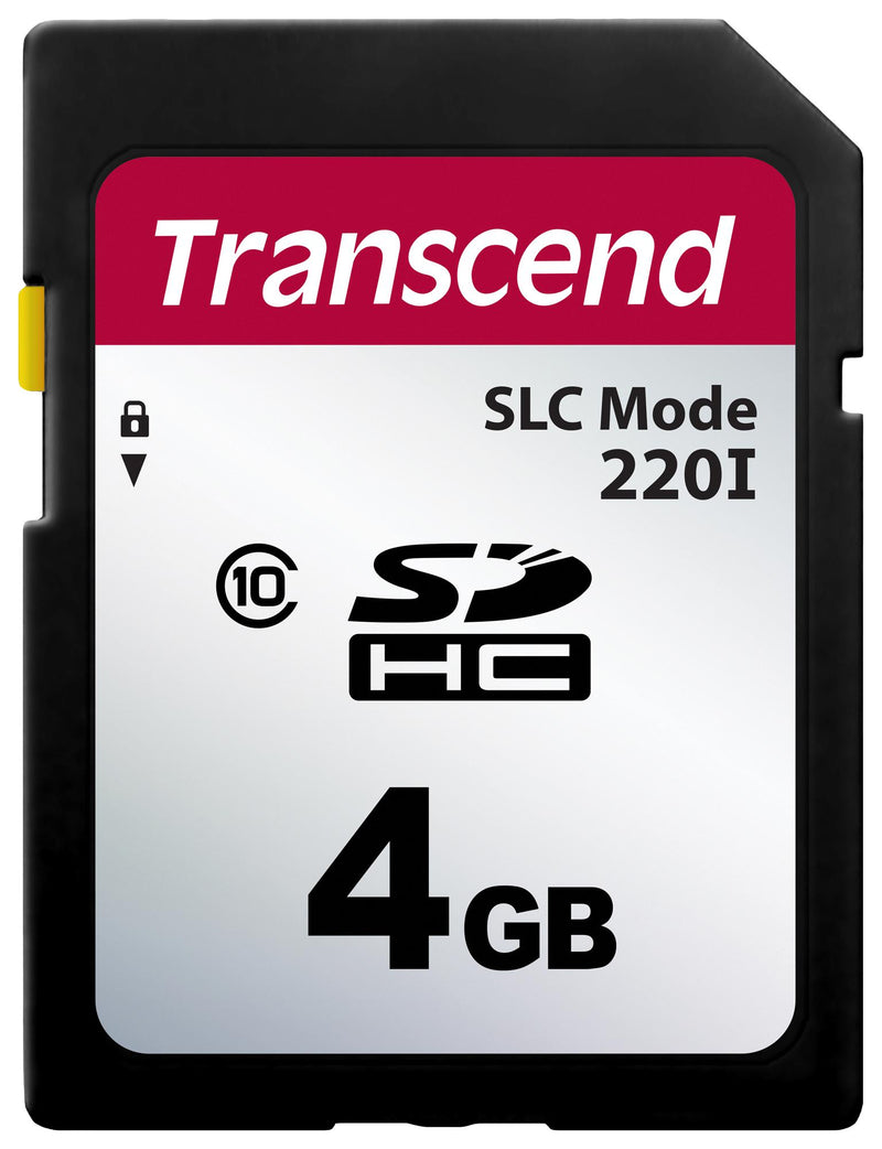 TRANSCEND TS4GSDC220I Flash Memory Card, SDHC Card, 4 GB, -40 &deg;C, 85 &deg;C