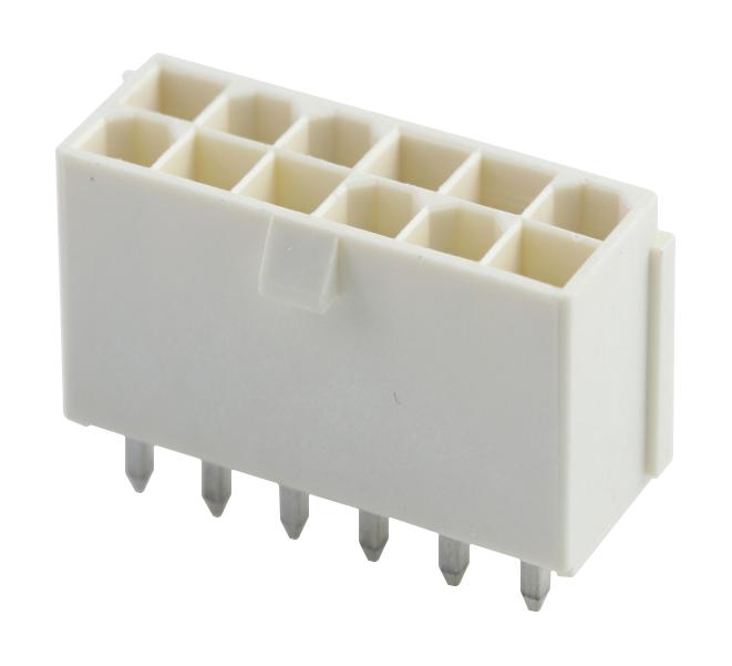 MOLEX 87427-1242 Pin Header, Power, Wire-to-Board, 4.2 mm, 2 Rows, 12 Contacts, Through Hole Straight