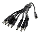 MULTICOMP PRO MP014090 Barrel Power Cord, DC Splitter, 8x 2.1mm DC Power Plug to 2.1mm DC Power Socket, 12.2 ", 310 mm