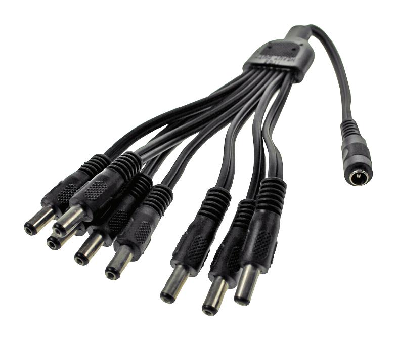 MULTICOMP PRO MP014090 Barrel Power Cord, DC Splitter, 8x 2.1mm DC Power Plug to 2.1mm DC Power Socket, 12.2 ", 310 mm
