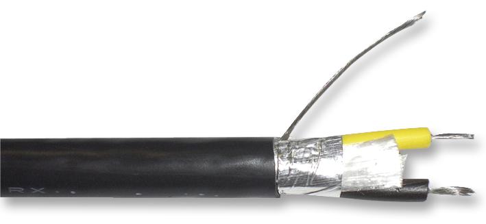 BELDEN 9182NH.00305 Twinaxial Cable, Datalene&reg; Insulated, 22 AWG, Black, 1000 ft, 304.8 m