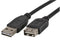 PRO SIGNAL PSG91258 USB Cable, Type A Plug to Type A Receptacle, 5 m, 16.4 ft, USB 2.0, Black