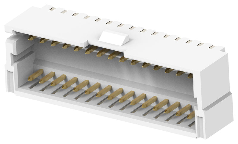 TE CONNECTIVITY 5-2394521-3 Pin Header, Natural, Wire-to-Board, 1.5 mm, 2 Rows, 30 Contacts, Surface Mount Right Angle