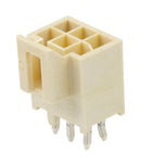 MOLEX 105310-2106 Pin Header, Power, Wire-to-Board, 2.5 mm, 2 Rows, 6 Contacts, Through Hole Straight