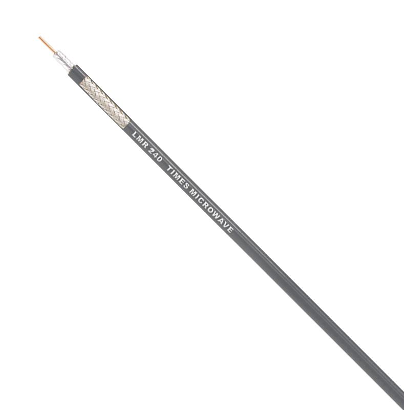 TIMES MICROWAVE LMR-240-FR Coaxial Cable, 50 ohm, 3.3 ft, 1 m
