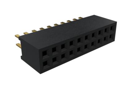AMPHENOL COMMUNICATIONS SOLUTIONS 20021311-00016T4LF PCB Receptacle, Wire-to-Board, 1.27 mm, 2 Rows, 16 Contacts, Through Hole Mount