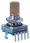 ELMA E33-VT622-M03T Rotary Encoder, Mechanical, Incremental, 8 PPR, 16 Detents, Vertical, With Push Switch