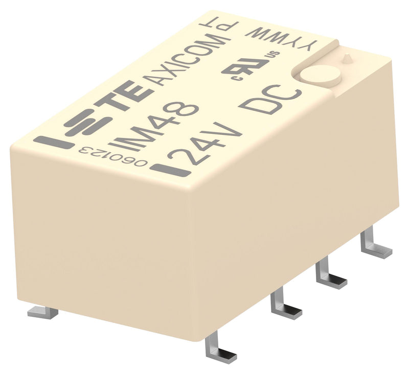 AXICOM - TE CONNECTIVITY IM48SR Signal Relay, 2.4 VDC, DPDT, 2 A, IM Series, SMD, Latching Single Coil