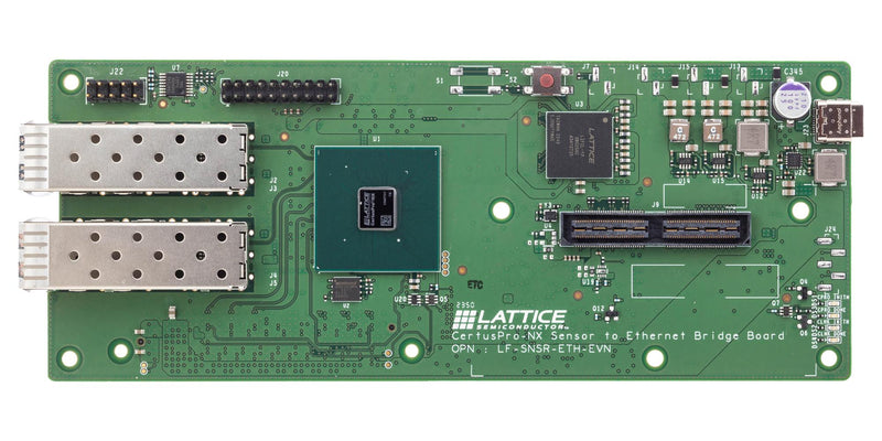 LATTICE SEMICONDUCTOR LF-SNSR-ETH-EVN Sensor to Ethernet Bridge Kit, LFCPNX-100-9LFG672C/LIFCL-17-9BG256C, CertusPro-NX/CrossLink-NX, FPGA