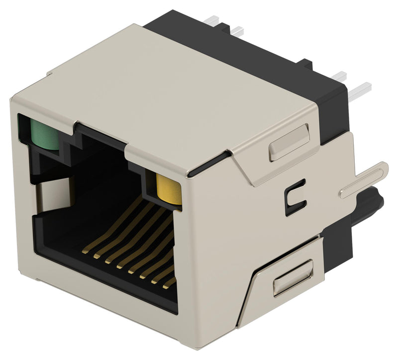 TE CONNECTIVITY 2501552-9 Modular Connector, RJ45 Jack, 1 x 1 (Port), 8P8C, Cat5, Through Hole Mount