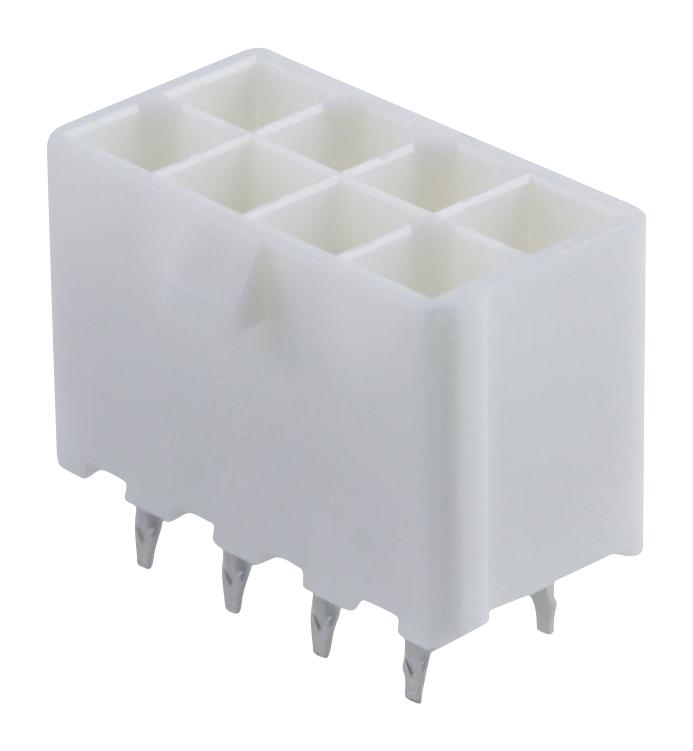 MOLEX 46015-0802.. Pin Header, Power, Wire-to-Board, 4.2 mm, 2 Rows, 8 Contacts, Through Hole Straight