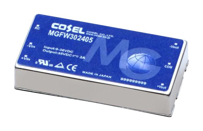 COSEL MGFW304805 Isolated Through Hole DC/DC Converter, ITE, DIP, 4:1, 20 W, 2 Output, 5 V