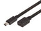 L-COM CSMUMB5X-1M USB Cable, Mini Type B Plug to Mini Type B Receptacle, 1 m, 3.28 ft, USB 2.0, Black