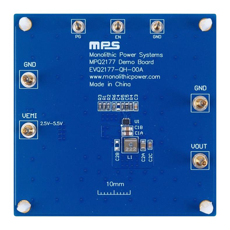 MONOLITHIC POWER SYSTEMS (MPS) EVQ2177-QH-00A Evaluation Board, MPQ2177GQHE-AEC1, Synchronous Step-Down Converter