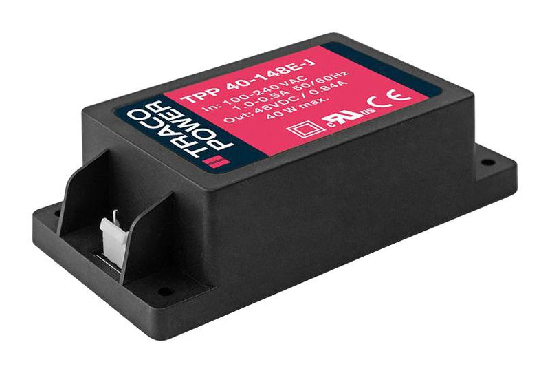 TRACO POWER TPP 40-148E-J AC/DC Enclosed Power Supply (PSU), Class I, II, Medical, 1 Outputs, 40 W, 48 VDC, 840 mA