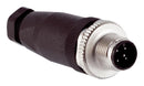 SICK STE-1205-G Sensor Connector, M12, Male, 5 Positions, Screw Pin, Straight Cable Mount