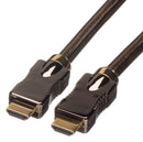 ROLINE 11.04.5682 Audio / Video Cable Assembly, HDMI A Plug, HDMI A Plug, 9.8 ft, 3 m, Black