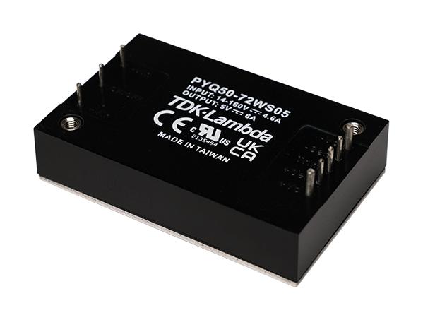 TDK-LAMBDA PYQ50-72WS24 Isolated Through Hole DC/DC Converter, ITE, Industrial & Railway, Quarter Brick, DIP, 12:1, 50 W