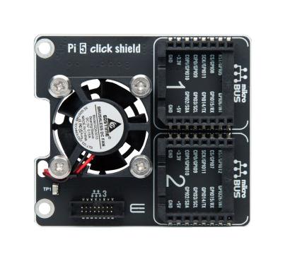 MIKROELEKTRONIKA MIKROE-6423 Click Shield, BCM2712, ARM Cortex-A76, for Raspberry Pi 5 Host Boards