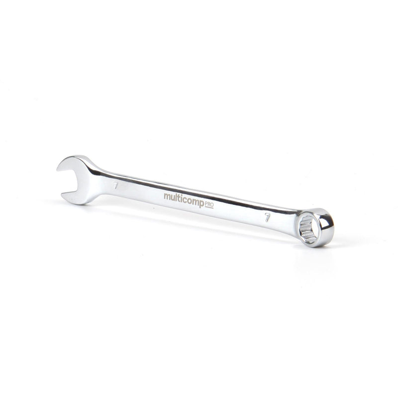 MULTICOMP PRO MP-CW7MM Combination Wrench, 7mm AF Size, Chrome Vanadium