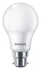 PHILIPS LIGHTING 9.29004E+11 LED Light Bulb, Frosted GLS, BC / B22 / B22d / BA22 / BA22d, White, 3000 K, Non-Dimmable, 180&deg;
