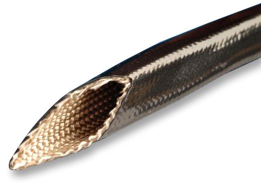 ALPHA WIRE PF1305/8 BK005 Sleeving, Insulating, Braided, Fibreglass / PVC (Polyvinylchloride), Black, 0.655 ", 30.5 m, 100 ft