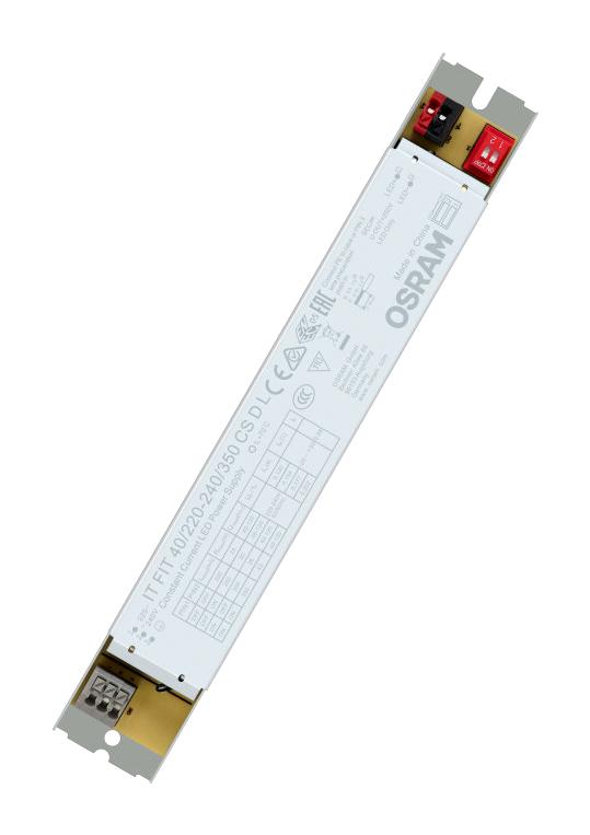 OSRAM IT-FIT-40/220-240/350-CS-D-L LED Driver, Non Dimmable, LED Lighting, 42 W, 120 V, 350 mA, Constant Current, 198 V