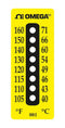 Omega TL-E-250-50 TL-E-250-50 Label 8-DOT Temp NON-REVERSIBLE PK50