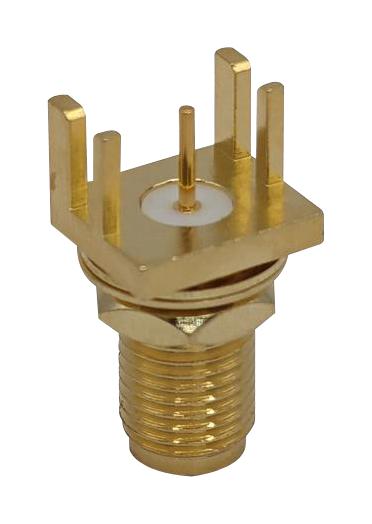 MUELLER ELECTRIC BU-1420701873 RF / Coaxial Connector, SMA Coaxial, Straight Jack, Board Edge / End Launch, 50 ohm, Brass