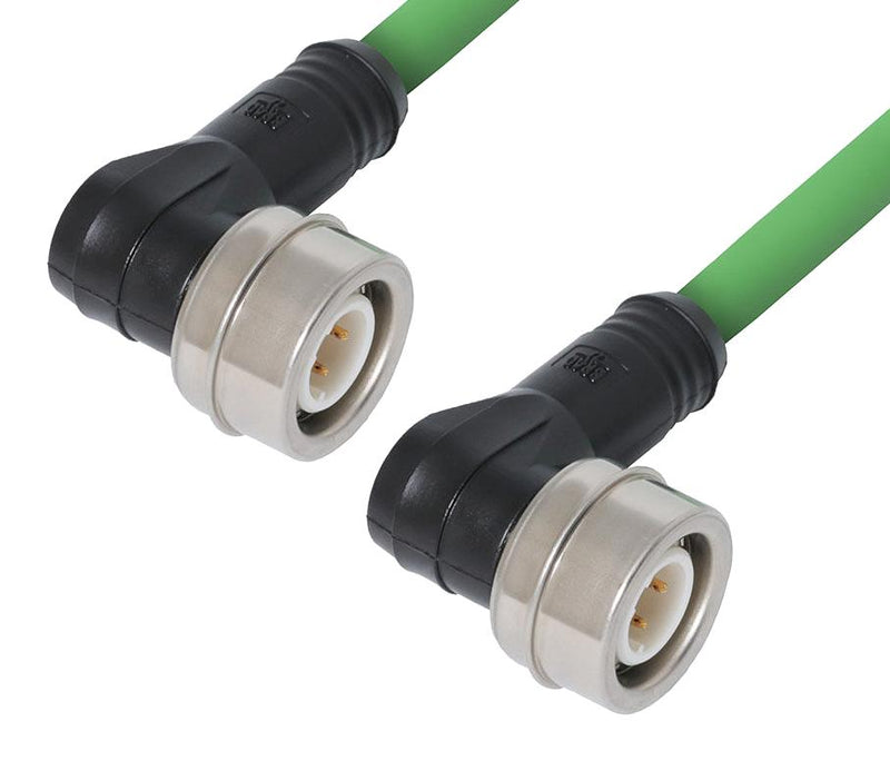 MOLEX 120406-1035 Sensor Cable, M12, 90&deg; Ultra-Lock 2.0 Plug, 90&deg; Ultra-Lock 2.0 Plug, 4 Positions, 5 m, 16.4 ft