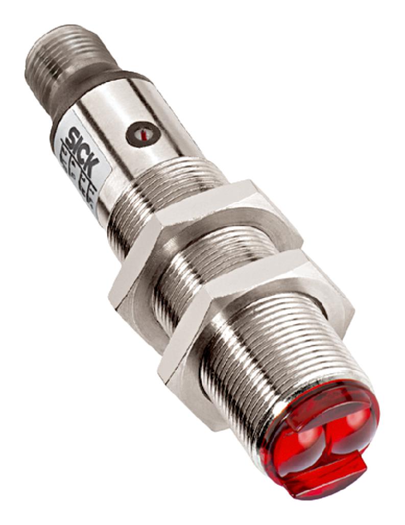 SICK VTB18-4P1240 Photo Sensor, 140 mm, PNP, Background Suppression, Proximity, 10 to 30 VDC, 4 Pin M12 Connector, V18