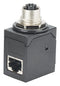 PANDUIT ICAM12X90RJS In-Line Adapter, X-Code, Adapter, In-Line, M12 Socket, RJ45, IndustrialNet Series