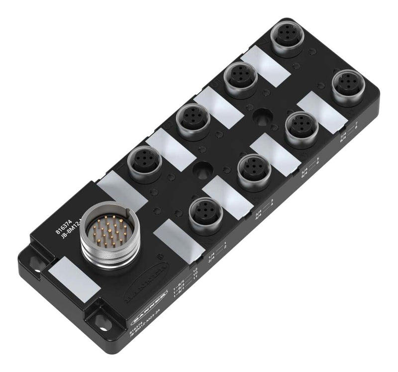BANNER ENGINEERING JB-8M12-M23-24 JUNCTION BLOCK, 8PORT M12 8 SIGNAL, IP67