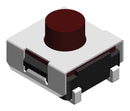 MULTICOMP PRO MPDTSJW-677N-V-T/R Tactile Switch, SPST-NO, Brown, Top Actuated, Surface Mount, Round Button, 160 gf, 50mA at 12VDC
