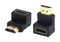 L-COM VHC00004 Connector Adapter, R/A, HDMI Type A, 19 Ways, Plug, HDMI Type A, 19 Ways, Receptacle