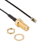 AMPHENOL RF 095-902-600-250. CBL ASSY, SMA JACK-R/A MHF4L PL, 9.843"