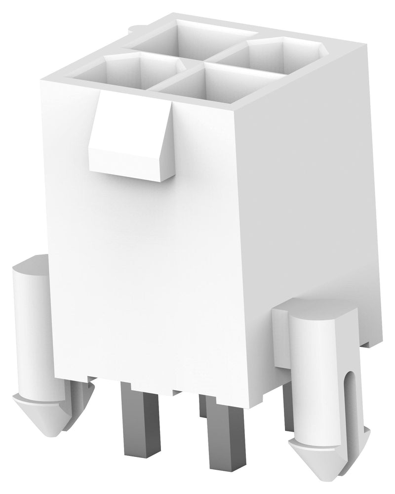 TE CONNECTIVITY 2825261-4 Rectangular Power Connector, 4 Contacts, VAL-U-LOK HCS, PCB Mount, Through Hole, 4.2 mm, Plug