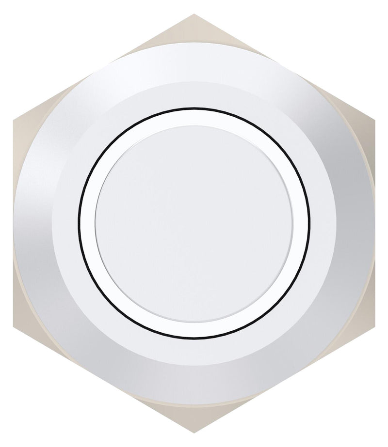 ALCOSWITCH - TE CONNECTIVITY AV1210E112R04 Vandal Resistant Switch, 12V LED, AV12 Series, 12 mm, SPST-NO-DM, Momentary, Round Raised, Natural