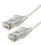 VIDEK 2994-8W Ethernet Cable, LSZH, Cat6, RJ45 Plug to RJ45 Plug, UTP (Unshielded Twisted Pair), White, 8 m