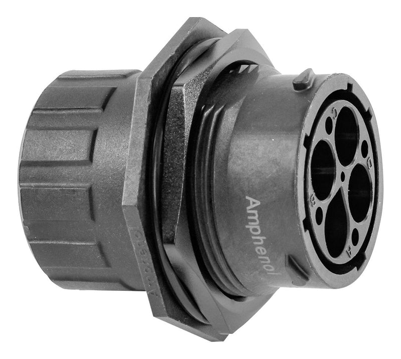 AMPHENOL SINE/TUCHEL RTS718N4PHEC03 CIRCULAR CONNECTOR, RCPT, 4POS, CRIMP