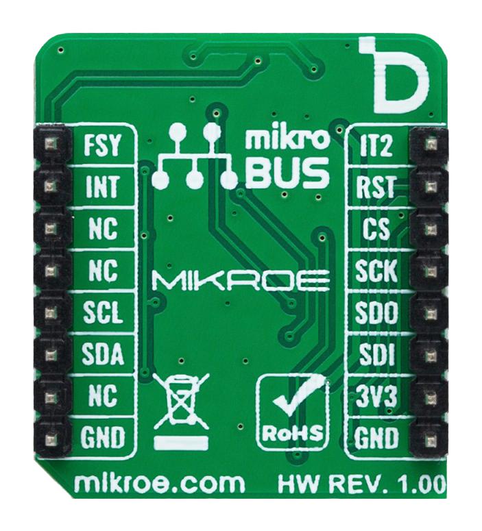 MIKROELEKTRONIKA MIKROE-6024 Add-On Board, 6DOF IMU 22 Click, ICM-42670-P, 6-Axis MEMS Motion Tracking IMU, I2C, SPI, 3.3V