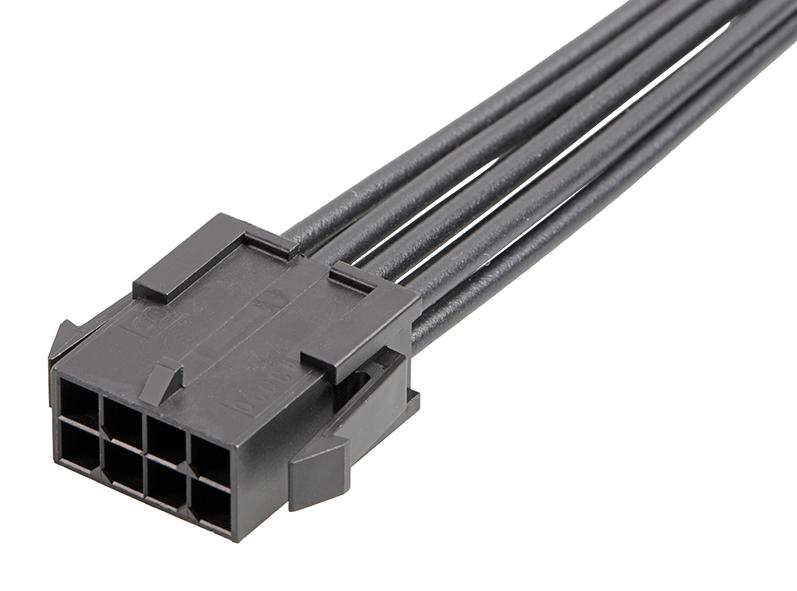 MOLEX 214757-2083 Cable Assembly, Micro-Fit 3.0 Plug to Micro-Fit 3.0 Plug, 8 Ways, 3 mm, 2 Row, 600 mm, 23.6 "