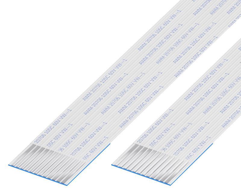 GCT 10-12-A-0254-C-4-08-4-T FFC / FPC Cable, 12 Core, 1 mm, Same Sided Contacts, 10 ", 254 mm, White
