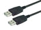 L-COM CAUZALAL-3M USB Cable, Type A Plug to Type A Plug, 3 m, 9.8 ft, USB 2.0, Black